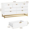 53.5“ Wide Dresser for Bedroom,Modern 7 Drawer Triple Dresser with Gold Accents,Long Storage Organizer for TV Stand & Closet - 3 of 4