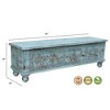 Taran Designs,Eve Carved Solid Wood Storage Ottoman - 4 of 4