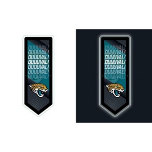 Evergreen Ultra-Thin Glazelight LED Wall Decor, Pennant, Jacksonville Jaguars- 9 x 23 Inches Made In USA - 1 of 4