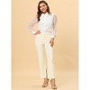 INSPIRE CHIC Women's High Waist Straight Leg Slit Hem Trousers - 2 of 4