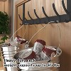LunaLulinlk Over The Door Hooks, Stainless Steel Heavy Duty Hanger Holder with 7 Double Dual Coat Hanger Hooks, Fits 1-3/4" Thick Door - 3 of 4