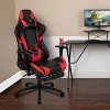 Emma and Oliver Racing Gaming Ergonomic Chair with Reclining Back, Footrest in Red LeatherSoft - 2 of 4