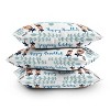 16"x16" Marni Floral Hanukkah Menorah Square Throw Pillow White/Blue: Indoor Decorative Cushion - Deny Designs - 4 of 4