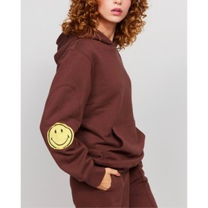 Samii Ryan | Smiley Oversized Hoodie , Brown - 1 of 1