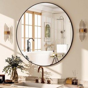 Beautyolove 24"L x 24"W Round Mirror Wall Mounted Circle Mirrors Vanity Mirror - 1 of 4