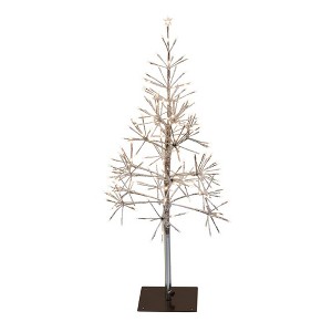 Season's Designs 3.5 ft White Starlight Burst Tree Decoration with Metal Stand Indoor/Outdoor Use, LED Warm White Lights, Requires AAA Batteries (Not - 1 of 1