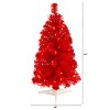 2ft. Red Artificial Christmas Tree with 35 LED Lights & 72 Branches – Festive Holiday X-Mas Accent - 2 of 4