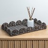 happimess Parker Southwestern Cottage Resin Scalloped Rectangular Decorative Serving Trays (Set of 3) - 2 of 4