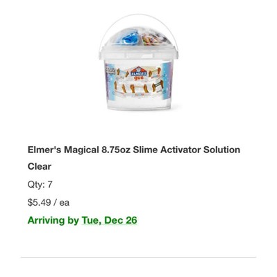  Elmer's Slime Activator Magical Liquid Slime Activator  Solution, Updated Formula for Twice as Much Slime, (1 Quart) : Toys & Games