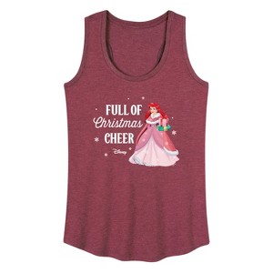 Women's - Disney - Full Of Christmas Cheer Ariel Graphic Racerback Tank - 1 of 4