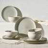 LunaLulinlk Cream 12-Piece Stoneware Dinnerware Set Dining Plates - 3 of 4
