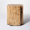 Indoor/Outdoor Faux Concrete Stump Accent Table Brown - Threshold™ designed with Studio McGee - image 3 of 4