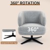 Dolonm 24.8-inch Linen Swivel Lounge Chair with Ottoman for Living Room, Study, Balcony - 4 of 4