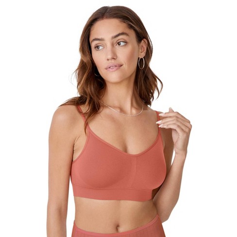 Jockey Women's Modern Micro Stretch Seamfree Cami Strap Bralette L Rose  Clay : Target