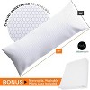 AllSett Health XX Long Memory Foam Body Pillow | Cooling Bed Pillow for Adult, Extra Support for Side Sleepers & Pregnancy - 20" x 54" + Washable Case - 3 of 4