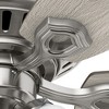 Hunter 52" Builder Lighted Ceiling Fan Brushed Nickel Finish, Light Gray Oak Blades, 5 Blades, Pull Chain Control - 3 of 4