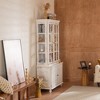 ORRD Mid Century Modern Display Cabinet with Glass Doors, 74.5" Bookshelf Storage for Living Room Office - 4 of 4