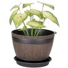 VECELO Plant Pots with Tray, Flower Pots with Drainage Holes & Saucer, Plastic Barrel Planters for Indoor & Outdoor Garden - 4 of 4