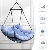 Indoor Hanging 360° Swivel Hammock Chair,Outdoor Oversized Swing Chair with Cushion and Adjustable Height for Bedroom or Garden-Coolbibila - 2 of 4