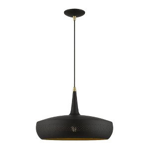 Livex Lighting Banbury 1 - Light Pendant in  Black/Antique Brass - 1 of 3