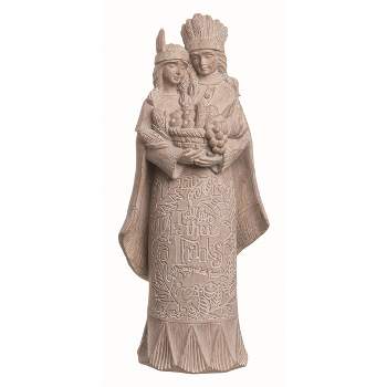 Transpac Resin White Harvest Pilgrim Family Figurine
