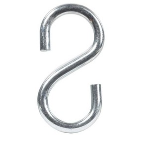 Hampton Small Zinc-Plated Silver Steel 1 in. L S-Hook 20 lb 1 pk (Case of 20) - 1 of 1