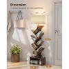 Aoibox 6 Tier Tree Bookshelf with Adjustable Light Narrow Tall Floor Standing Bookcase Tower Organizer Storage Cabinet for Office Living Room Bedroom - 2 of 4
