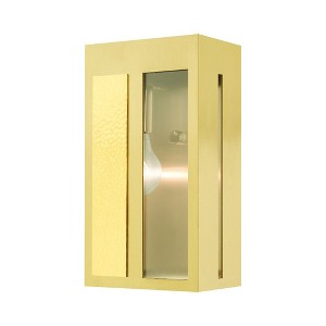 Livex Lighting Lafayette 1 - Light Wall Light in  Satin Brass - 1 of 2