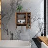 KTMBDW Bathroom Wall Cabinets, Bamboo Medicine Cabinets with Towel Bar, Wall Mounted Storage Cabinet, Over The Toilet Storage for Small Spaces,Natural - 2 of 4