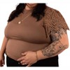 Women's Demi Crochet Sleeve Top - Mikarose - 2 of 3