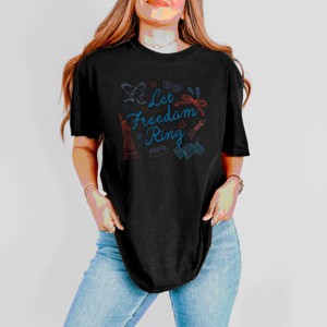 Simply Sage Market Let Freedom Ring Icons Garment Dyed Tee - 1 of 4