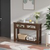 Tangkula 2-tier Console Entryway Table w/ Drawers for Living Room Entrance Rustic - 3 of 4