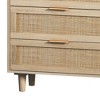 PAGED Rattan Dresser with 6 Drawers, Storage Cabinet with Metal Handle and Wood Legs, Dresser for Bedroom - 2 of 4