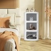 YIYIBYUS Narrow Nightstand Round End Table with Storage - 3 of 4