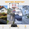 Metal Basketball System, Adjustable Height 77 in-102 in (6.46 ft-8.53 ft) Portable Impact Basketball Outdoor Basketball Frames with 33in Basketball - 4 of 4
