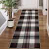 Grid Living Room Rug, Washable Distressed Soft Vintage Grid Large Area Rug, Non Slip Stain Resistant, for House Decor - 2 of 4