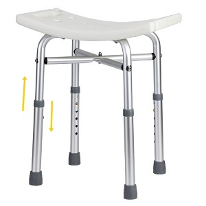 Shower Bench Seat for Inside Shower, Adjustable Height, Slip Resistant Shower Chair with 550 Lb Capacity, Safety Bath Seat for Elderly, Adults - 1 of 4