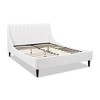 Sandy Wilson Home Aspen Vertical Tufted Headboard Platform Bed Set, Queen - 3 of 4