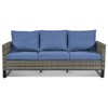 Buenhomino Outdoor Patio Furniture - Wicker Sofa with Removable Cushion, 3 Seater Rattan Couch with Deep Seat for Balcony Deck Backyard - 2 of 4