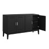 DOMETOUR 4-Door Sideboard Storage Cabinet with Adjustable Shelf for Living Room Dining Room - 3 of 4