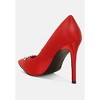 Rhinestones Embellished Satin Stiletto Pumps Women - 3 of 4