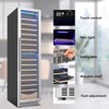 385L Under-Counter Wine & Beverage Cooler, Built-in Mini Fridge with Glass Door, Digital Temp Control, LED Light, Lock, Quiet Operation - 4 of 4