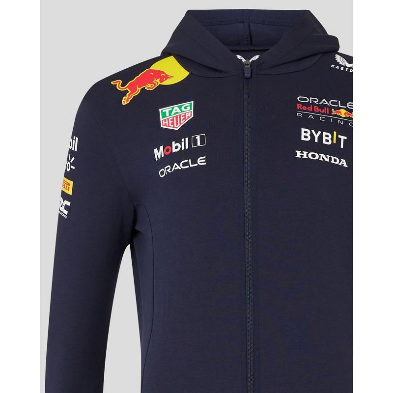Red Bull Racing F1 Adult 2024 Team Full Zip Hooded Sweatshirt, 5 of 7
