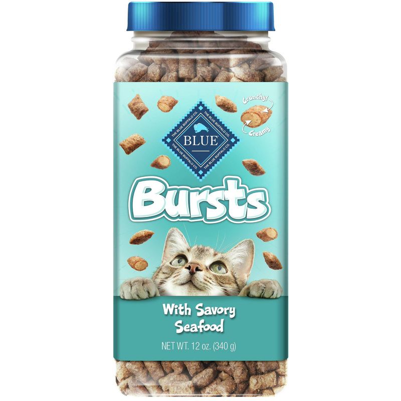 Blue Buffalo Bursts with Savory Seafood Crunchy & Creamy Cat Treats, 1 of 8