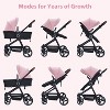 Convertible Baby Stroller with Bassinet Mode, High Landscape Foldable Pram for Newborns, Adjustable Anti-Shock Aluminum Alloy Infant Pushchair - 2 of 4