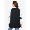 Woman Within Plus Size Baseball Sweatshirt - 3 of 4