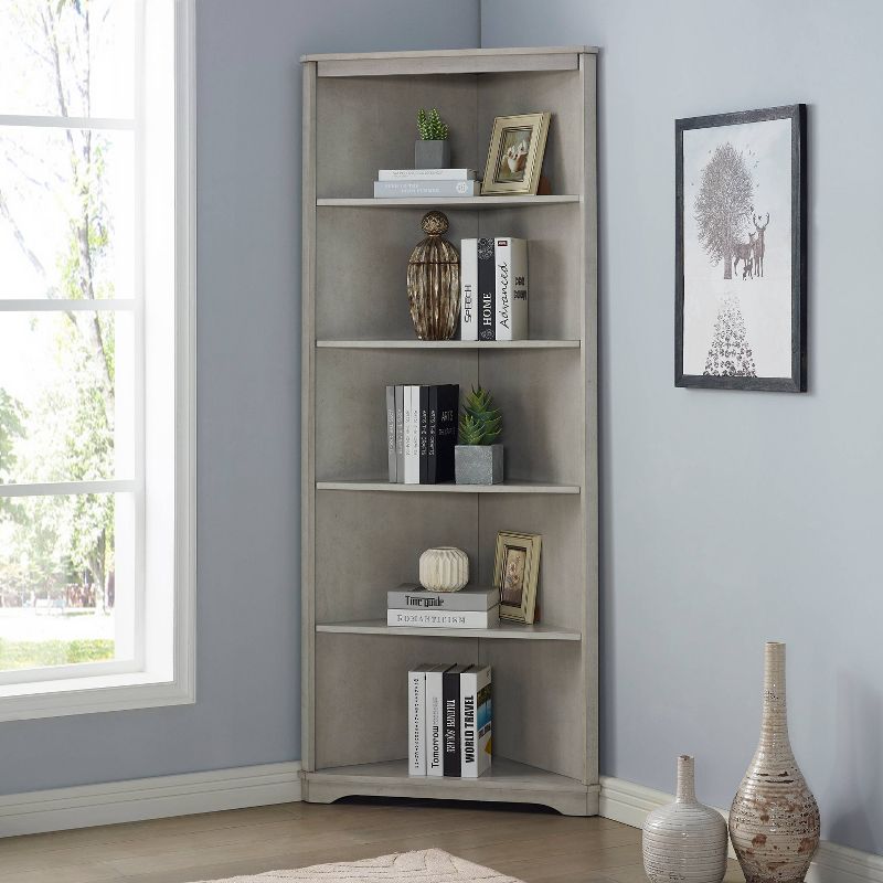 78" Dundrum 5 Shelf Corner Bookcase - HOMES: Inside + Out, 3 of 6