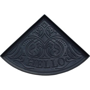 A1HC Heavy Duty Flexible and Durable 100% Rubber 21.6" X 21.6", Hello Triangle Boot Tray - 1 of 4