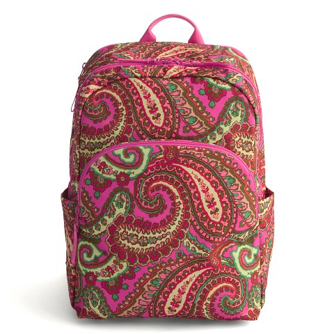 Рюкзаки Vera Bradley Women's Outlet Lighten Up Essential Large Backpack Capri Pink