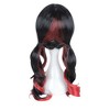Unique Bargains Women's Halloween Curly Wigs 24" Black Red with Wig Cap - 4 of 4